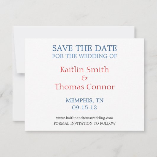 Save the Date - individuell einstellbar - Tennesse (Rückseite)