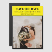 Save the Date Inspiriert Playbill Magneteinladung (Vorne/Hinten)