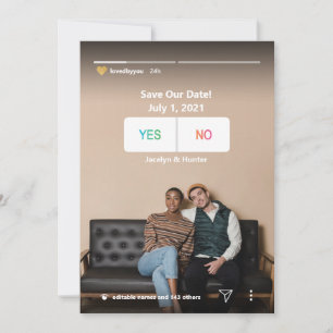 Save The Date   Instagram Social Media Spaß einzig Feiertagskarte