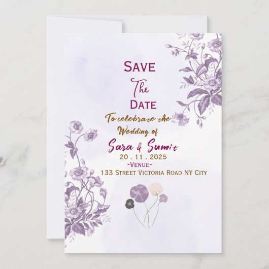Save the Date Invitations Einladung (Vorderseite)