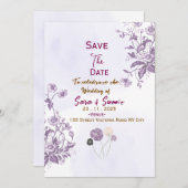 Save the Date Invitations Einladung (Vorne/Hinten)