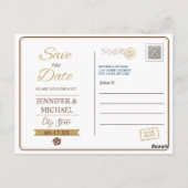 Save The Date | Iowa Einladung Postkarte (Rückseite)