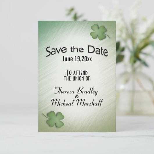 Save the Date Irish Dream Wedding (Stehend Vorderseite)