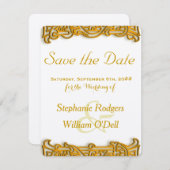 Save the Date Irish Gold Wedding Notice (Vorne/Hinten)