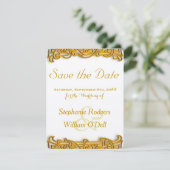 Save the Date Irish Gold Wedding Notice (Stehend Vorderseite)