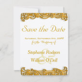 Save the Date Irish Gold Wedding Notice (Vorderseite)
