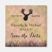 Save the Date ist die Jagd über Hochzeit Magnet (Vorne)