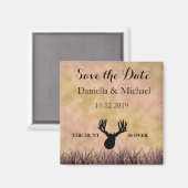 Save the Date ist die Jagd über Hochzeit Magnet (Vorderseite/Rückseite)