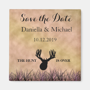 Save the Date ist die Jagd über Hochzeit Magnet