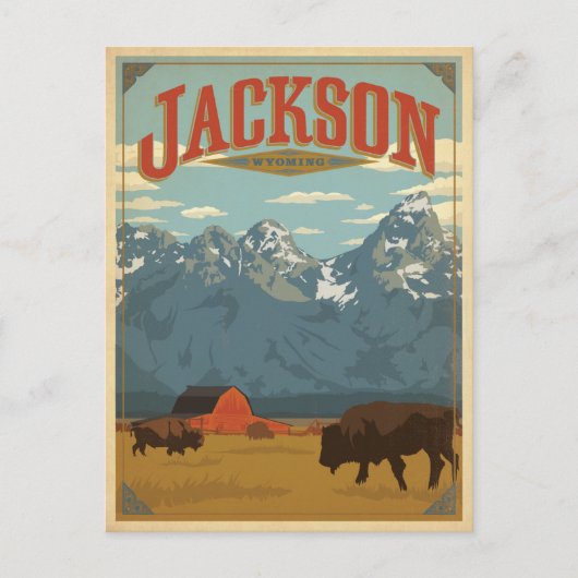 Save The Date | Jackson, WY Ankündigungspostkarte (Vorderseite)