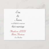 "Save the Date" Jagged Edge Heart Bouquet Postkarte (Rückseite)