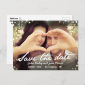 Save the Date Jam Jar Light Rustikale Postkarte (Vorne/Hinten)