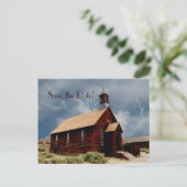 Save the Date JEDES Jubiläum Party Old WoodChurch Ankündigungspostkarte (Stehend Vorderseite)