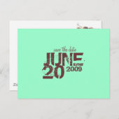 Save the Date JUNE - Maßgeschneidert Ankündigungspostkarte (Vorne/Hinten)