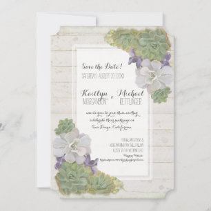 Save the Date Kaktus Sukkulente Holzwüste West