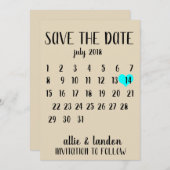 Save the Date Kalender (Vorne/Hinten)