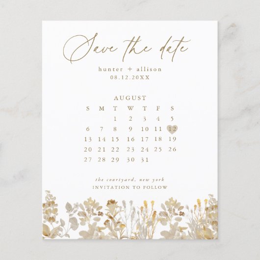 Save the Date Kalender Bella (Vorderseite)