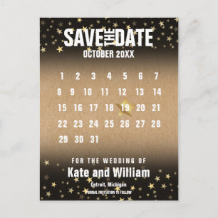 Save the Date Kalender Gestern und Heute  Postkarte