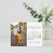 Save the Date Kalender Gold Herz Mai 2022 Monat Postkarte (Stehend Vorderseite)