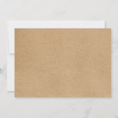 Save the Date Kalender Gold Herz Rustikale Kraft Einladung (Rückseite)