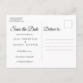 Save the Date Kalender Gold Herz Rustikale Kraft Postkarte (Rückseite)