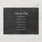 Save the Date Kalender Gold Herzklammer Ankündigungspostkarte (Rückseite)