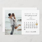 Save the Date Kalender Gold Herzstück April 2023 M Einladung (Vorne/Hinten)