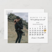 Save the Date Kalender Gold Herzstück Juni 2023 Mo Postkarte (Vorne/Hinten)