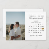 Save the Date Kalender Gold Herzstück März 2023 Mo Einladung (Vorne/Hinten)