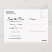 Save the Date Kalender Gold Liebe Herz Postkarte (Rückseite)