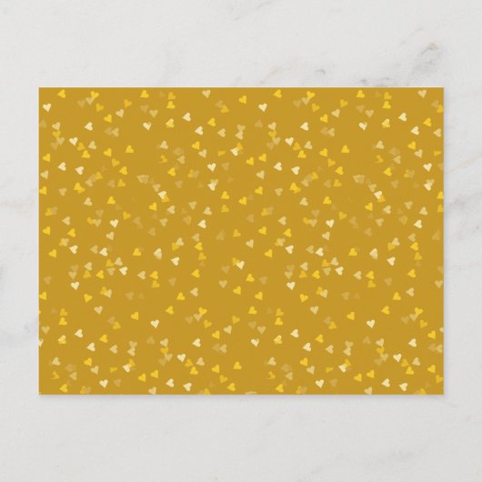 Save the Date Kalender Gold Liebe Herzstück Postka Ankündigungspostkarte (Rückseite)