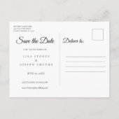 Save the Date Kalender Gold Liebe Herzstück Postka Ankündigungspostkarte (Rückseite)