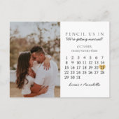 Save the Date Kalender - Goldenes Herz Oktober 202 Postkarte (Vorderseite)