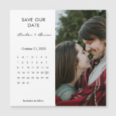 Save the Date Kalender Hochzeit Foto Magnet (Vorderseite)