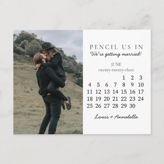 Save the Date Kalender Juni 2023 Monat Postkarte (Vorderseite)