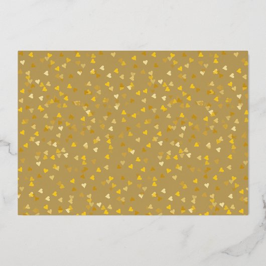 Save the Date Kalender Liebe Herz Gold Folieneinladung (Rückseite)