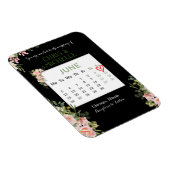 Save the Date Kalender Magnet Custom - Juni (Rechte Seite)