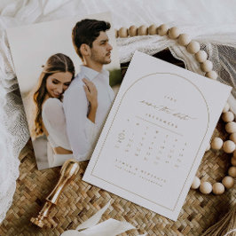 Save the Date Kalender Minimale Arch Foto-Karte