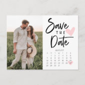 Save the Date Kalender Postkarte Rustikale Moderne (Vorderseite)