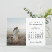 Save the Date Kalender Rose Herzstück Dezember 202 Einladung (Stehend Vorderseite)