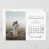 Save the Date Kalender Rose Herzstück Dezember 202 Einladung (Vorne/Hinten)