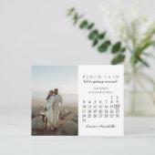 Save the Date Kalender Rose Herzstück Dezember 202 Postkarte (Stehend Vorderseite)
