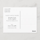 Save the Date Kalender Rose Herzstück Dezember 202 Postkarte (Rückseite)