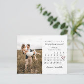 Save the Date Kalender Rose Herzstück März 2023 Mo Postkarte (Stehend Vorderseite)