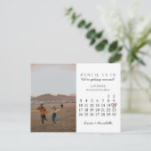 Save the Date Kalender Rose Herzstück September 20 Postkarte (Stehend Vorderseite)