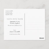 Save the Date Kalender Rose Herzstück September 20 Postkarte (Rückseite)