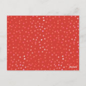 Save the Date Kalender Rote Liebe Herzkarte Postkarte (Rückseite)