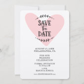 Save the Date Kalender Rustikal Gezeichnet Kraft-K (Rückseite)