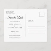 Save the Date Kalender Rustikales Holz Goldenes He Ankündigungspostkarte (Rückseite)