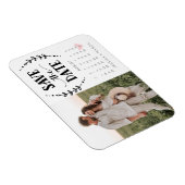 Save the Date Kalender Rustikales Land Magnet (Rechte Seite)